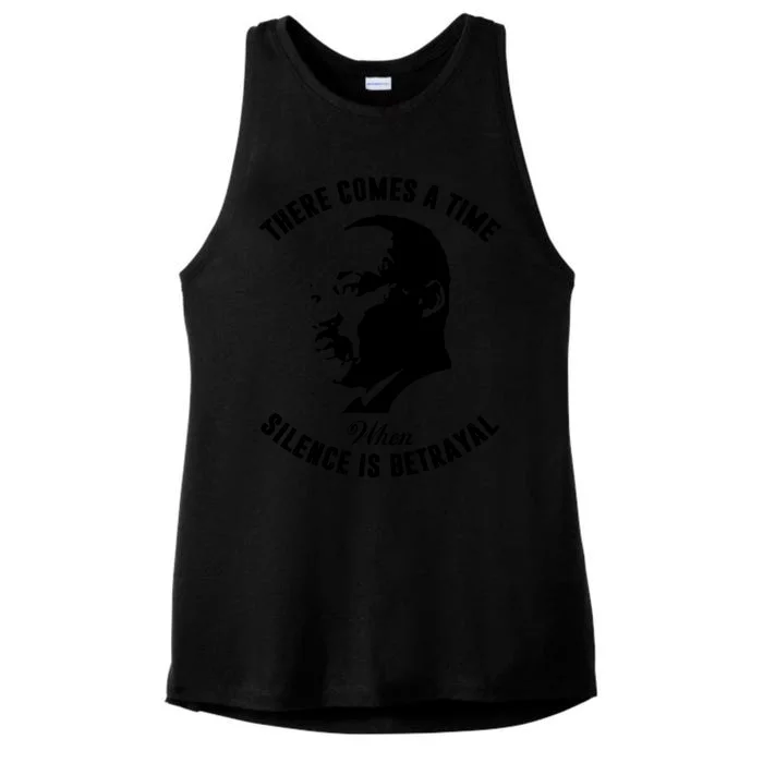 There Comes A Time When Silence Is Betrayal Ladies Tri-Blend Wicking Tank