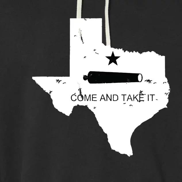 Texas Come And Take It Flag Canon 1836 State Garment-Dyed Fleece Hoodie