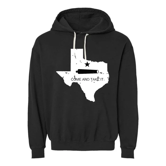 Texas Come And Take It Flag Canon 1836 State Garment-Dyed Fleece Hoodie