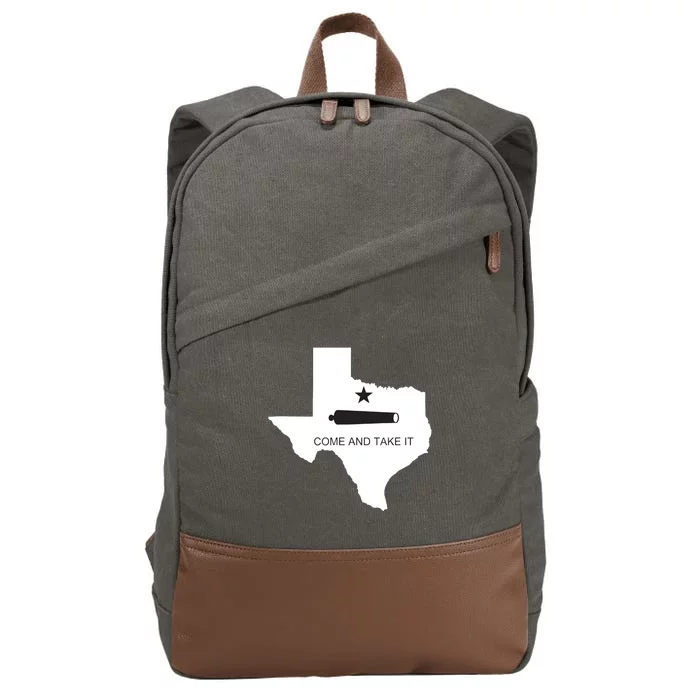 Texas Come And Take It Flag Canon 1836 State Cotton Canvas Backpack