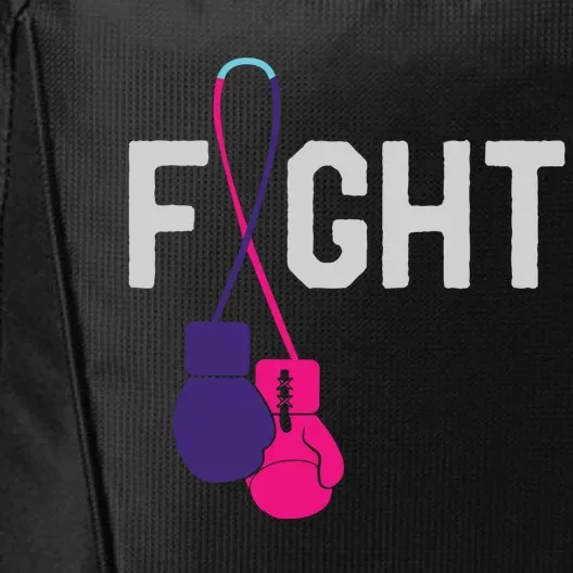 Thyroid Cancer Awareness Day Ribbon Month Survivor Fighter Gift City Backpack