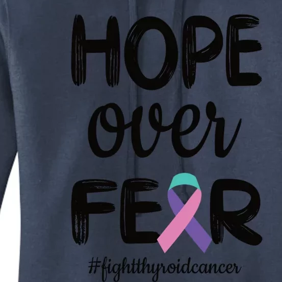 Thyroid Cancer Awareness Thyroid Cancer Warrior Gift Women's Pullover Hoodie