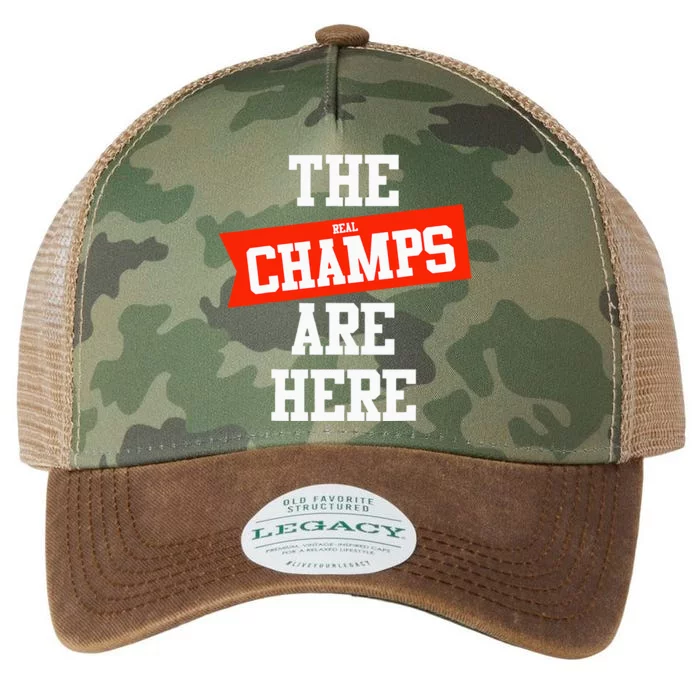 The Champs Are Here Fantasy Winner Legacy Tie Dye Trucker Hat