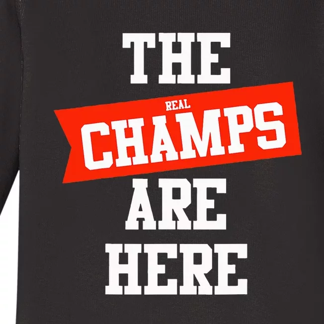 The Champs Are Here Fantasy Winner Baby Long Sleeve Bodysuit