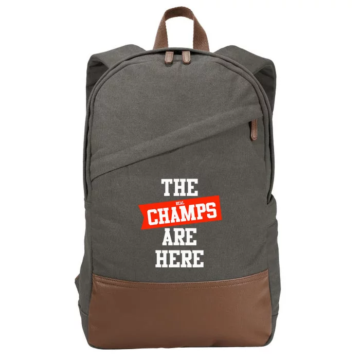 The Champs Are Here Fantasy Winner Cotton Canvas Backpack