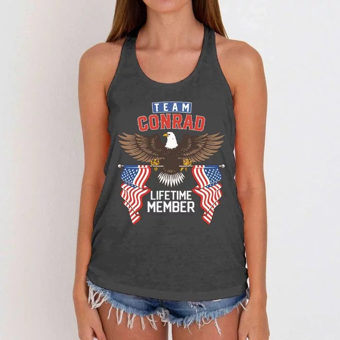 Team Conrad American Eagle Women's Knotted Racerback Tank