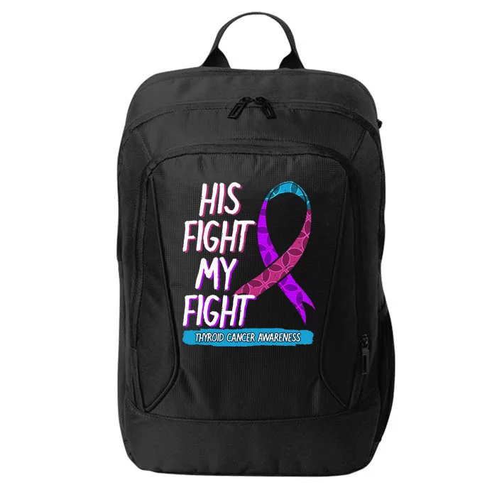 Thyroid Cancer Awareness Ribbon Endocrinologist Gift Idea City Backpack