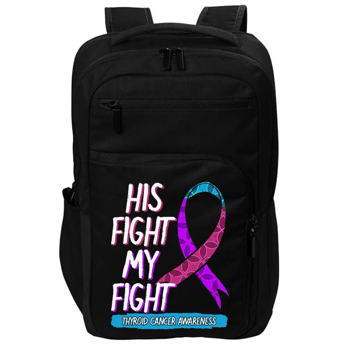 Thyroid Cancer Awareness Ribbon Endocrinologist Gift Idea Impact Tech Backpack