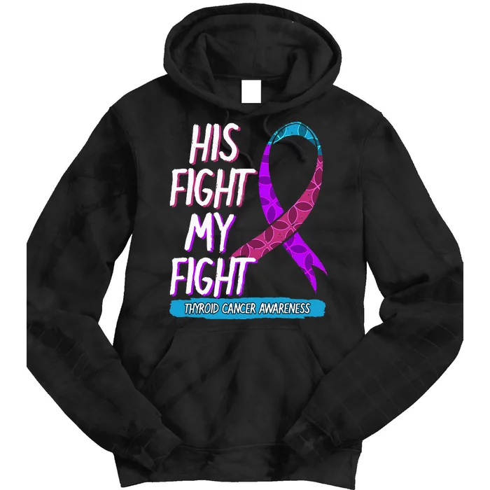 Thyroid Cancer Awareness Ribbon Endocrinologist Gift Idea Tie Dye Hoodie