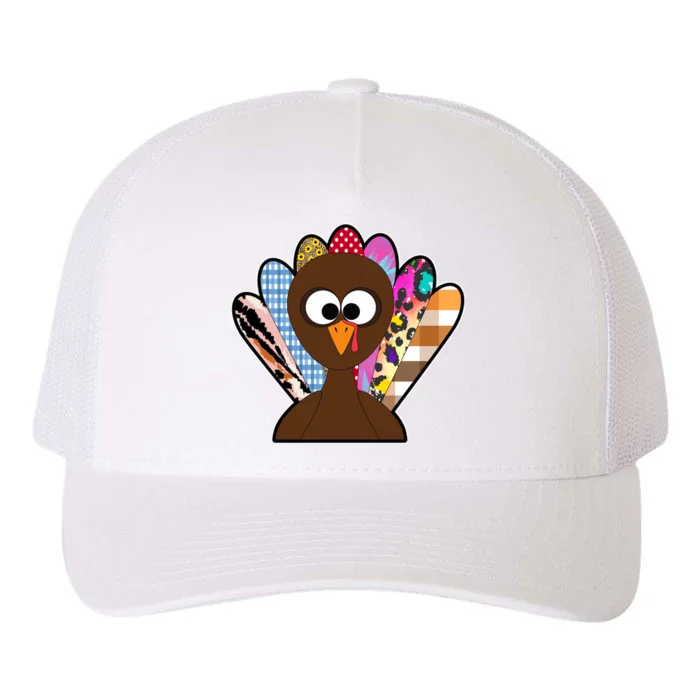 Turkey Colorful Abstract Thanksgiving Yupoong Adult 5-Panel Trucker Hat