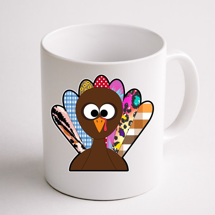 Turkey Colorful Abstract Thanksgiving Front & Back Coffee Mug