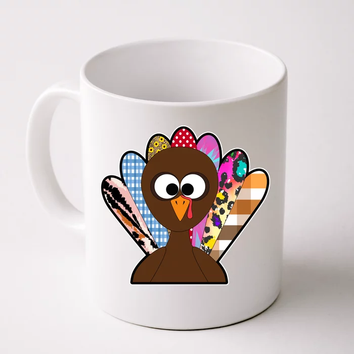 Turkey Colorful Abstract Thanksgiving Front & Back Coffee Mug