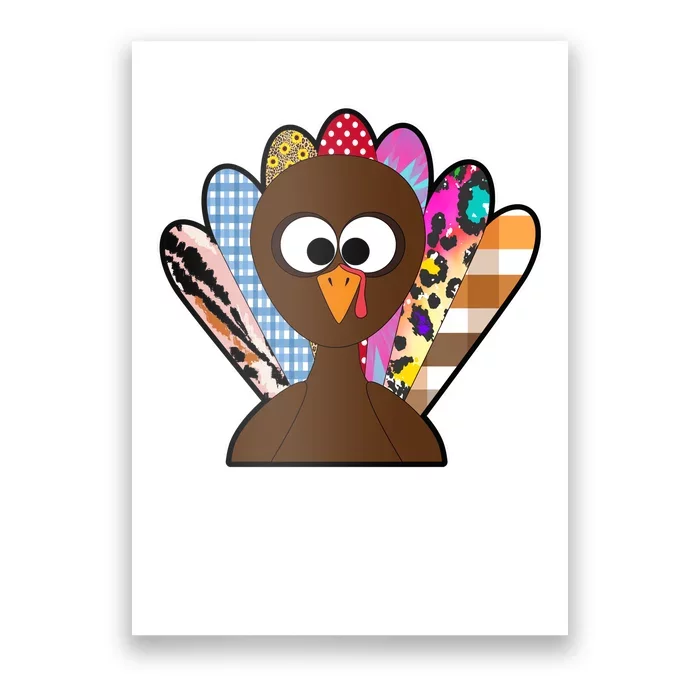 Turkey Colorful Abstract Thanksgiving Poster