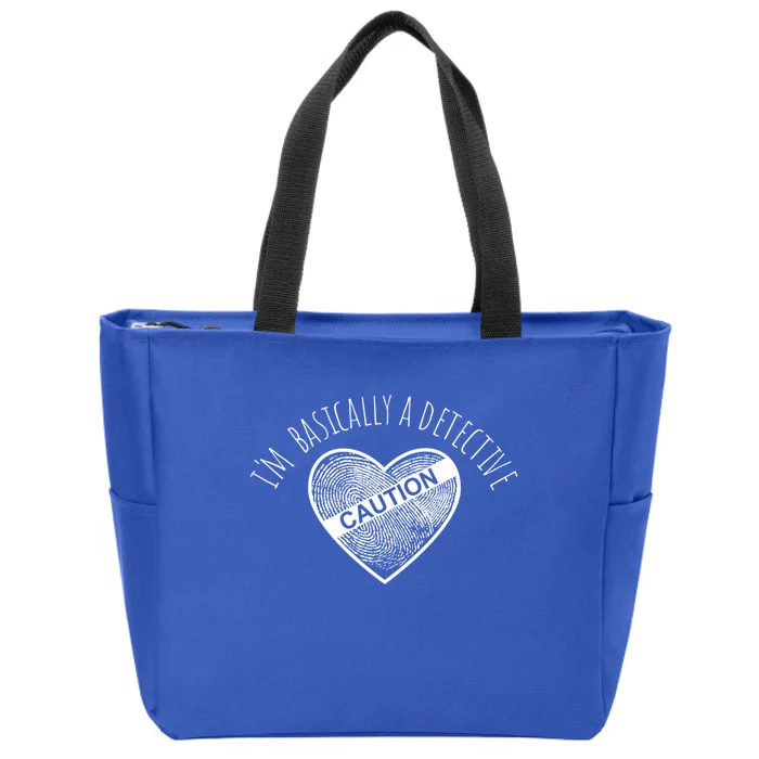 True Crime Basically Detective Addict Lover Podcast Junkie Gift Zip Tote Bag