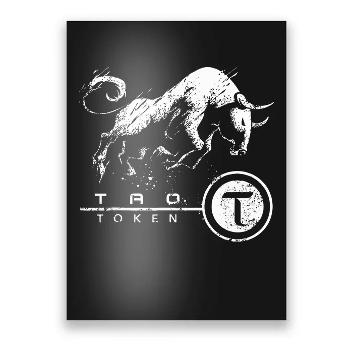 Tao Coin Bittensor Token In A Blockchain Crypto Bullrun Poster