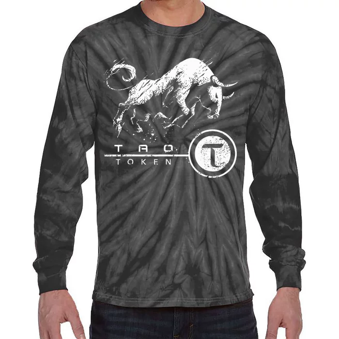 Tao Coin Bittensor Token In A Blockchain Crypto Bullrun Tie-Dye Long Sleeve Shirt