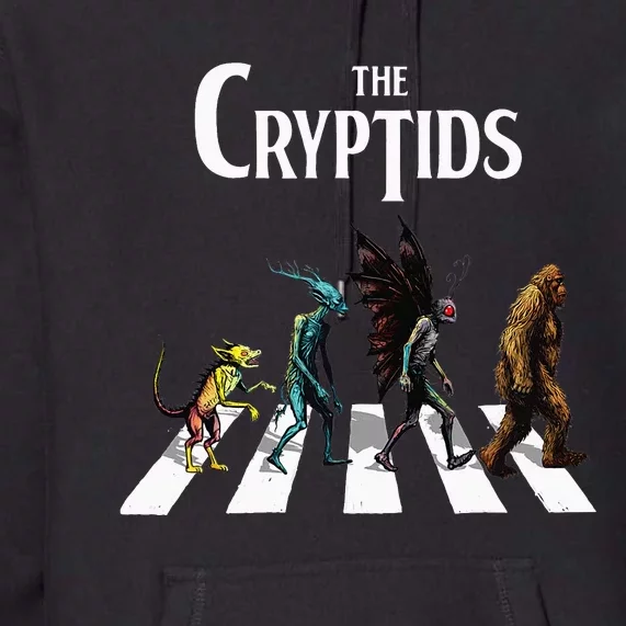 The Cryptids Bigfoot Mothman Wendigo Chupacabra Creatures Premium Hoodie