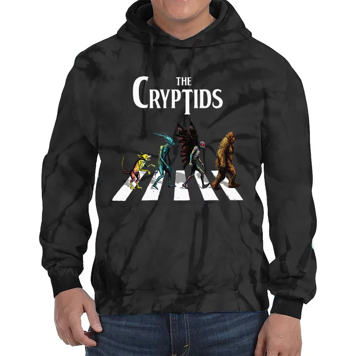 The Cryptids Bigfoot Mothman Wendigo Chupacabra Creatures Tie Dye Hoodie