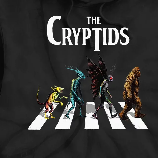 The Cryptids Bigfoot Mothman Wendigo Chupacabra Creatures Tie Dye Hoodie