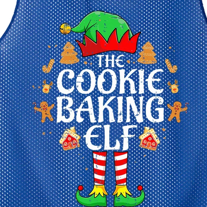 The Cookie Baking Elf Xmas Matching Christmas Family Pajama Mesh Reversible Basketball Jersey Tank