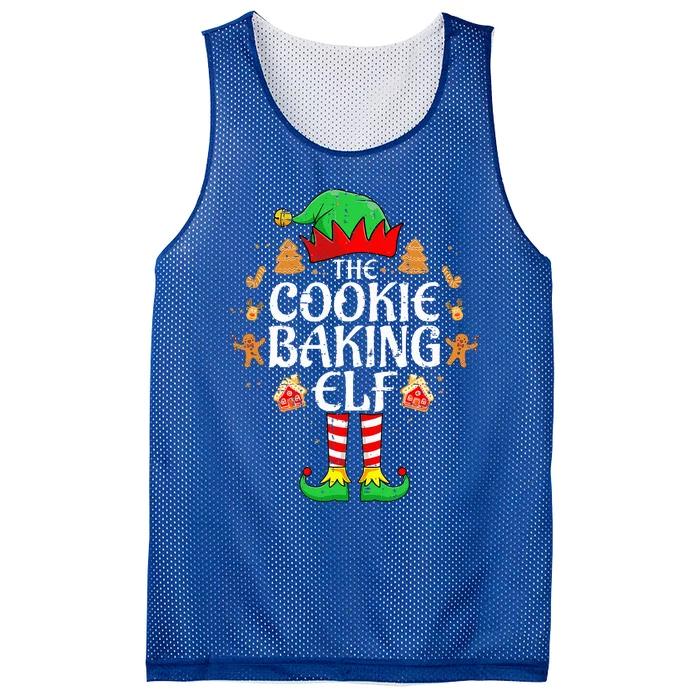 The Cookie Baking Elf Xmas Matching Christmas Family Pajama Mesh Reversible Basketball Jersey Tank