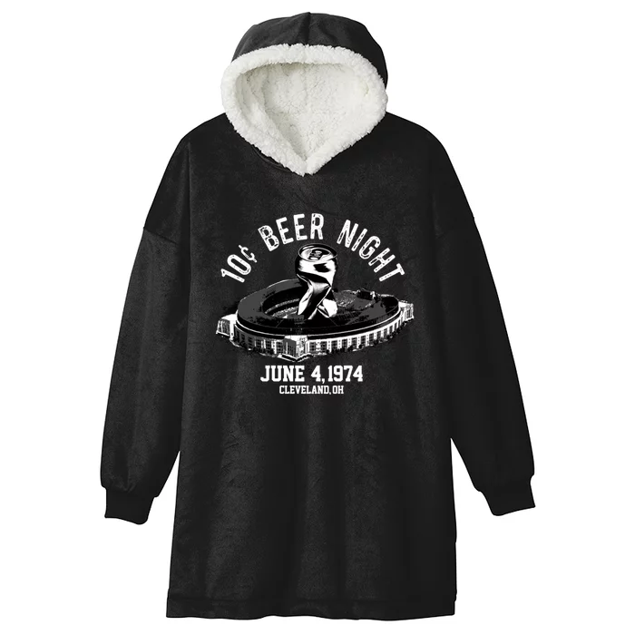 Ten Cent Beer Night Cleveland CLE Baseball Hooded Wearable Blanket