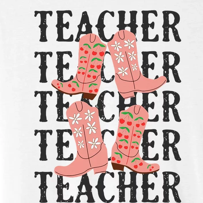 Teacher Cute Boho Cowgirl Boots Wild West Cowboy Rodeo ChromaSoft Performance T-Shirt