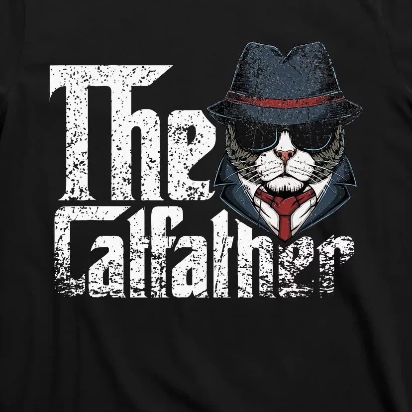 The Catfather Best Birthday Cat Dad Fathersday T-Shirt