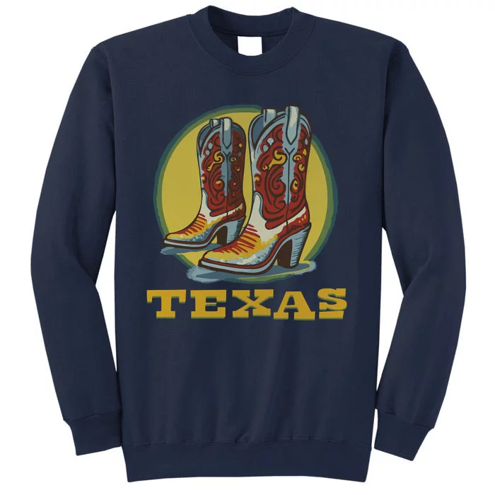 Texas Cowboy BootsVintage Tall Sweatshirt