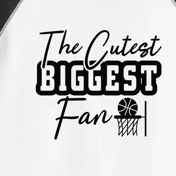 The Cutest Biggest Fan Gift For Basketball Team Sport Bball Toddler Fine Jersey T-Shirt