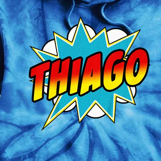 Thiago Comic Book Superhero Name Tie Dye Hoodie