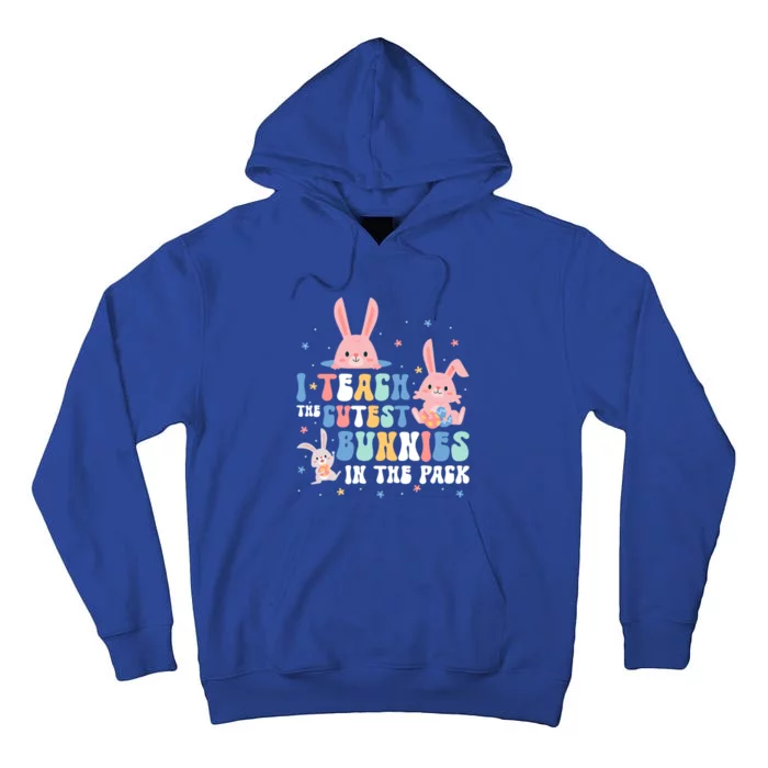 Teach Cutest Bunnies Easter Preschool Kindergarten Teacher Gift Tall Hoodie