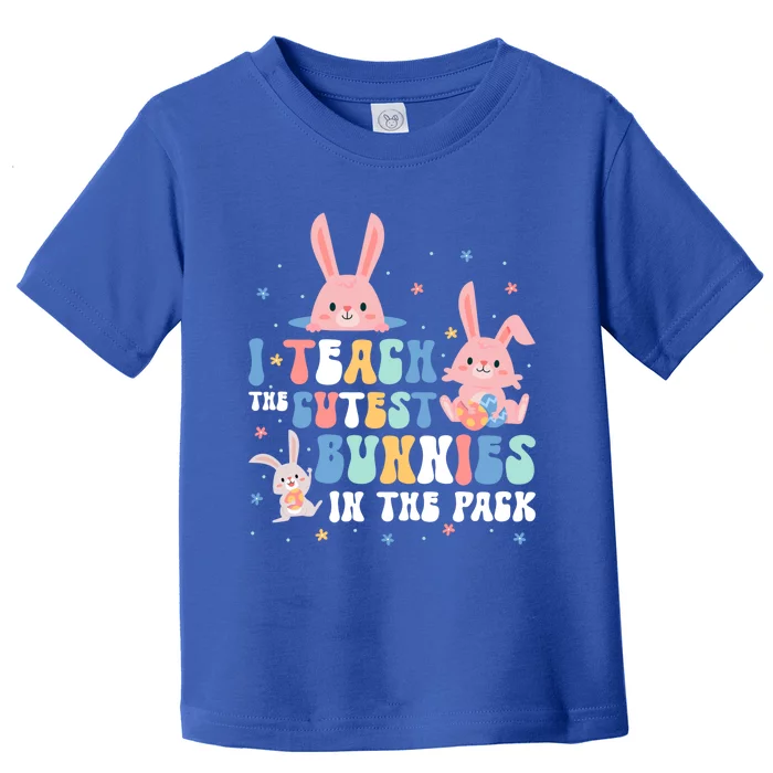 Teach Cutest Bunnies Easter Preschool Kindergarten Teacher Gift Toddler T-Shirt