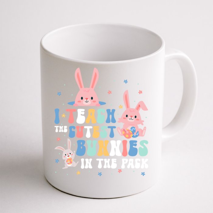 Teach Cutest Bunnies Easter Preschool Kindergarten Teacher Gift Front & Back Coffee Mug