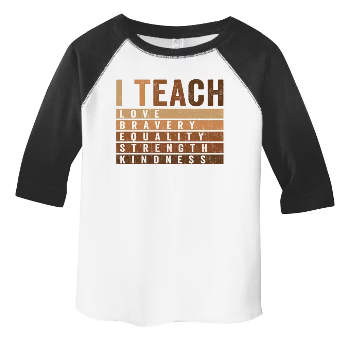 Teacher Celebrate Bhm Juneteenth I Teach Black History Great Gift Toddler Fine Jersey T-Shirt