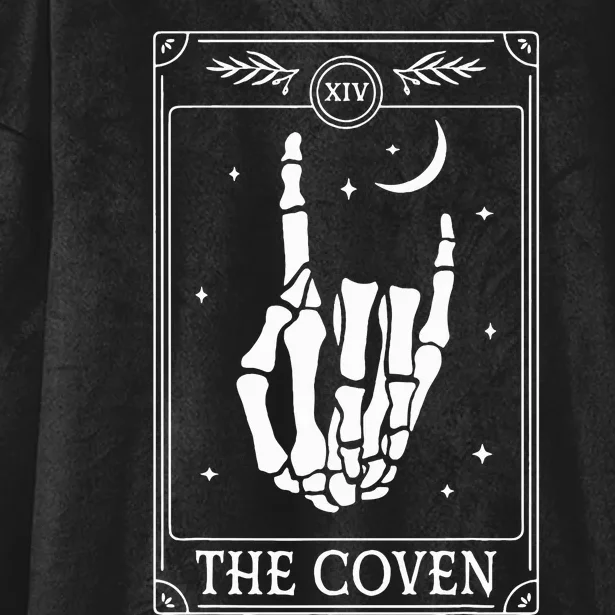 The Coven Bride Skeleton Hand Gothic Wedding Bachelorette Hooded Wearable Blanket