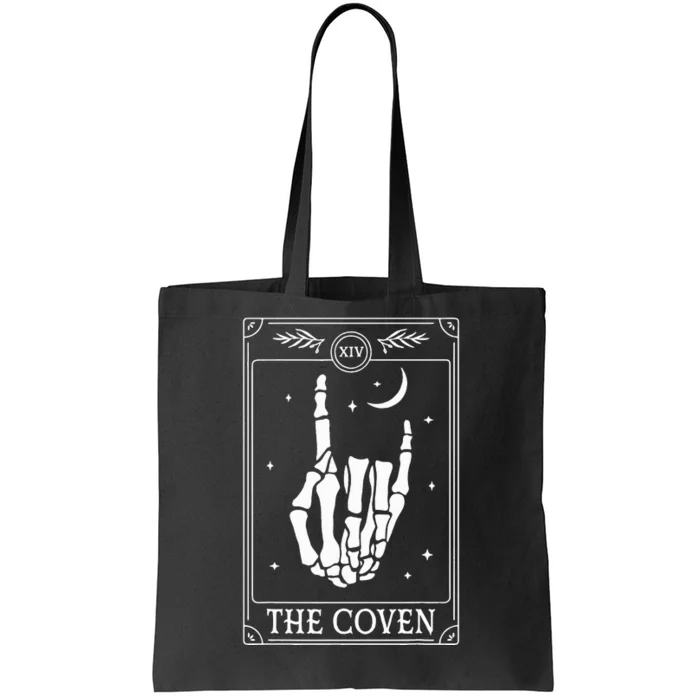 The Coven Bride Skeleton Hand Gothic Wedding Bachelorette Tote Bag