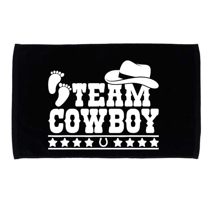 Team Cowboy Baby Gender Reveal Outfit Team Boy Gender Reveal Microfiber Hand Towel