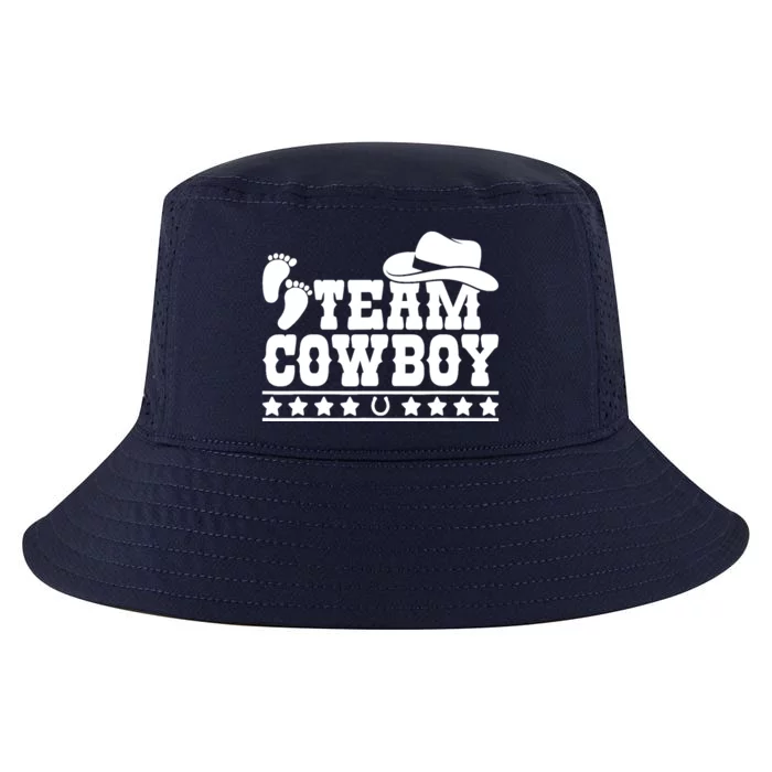 Team Cowboy Baby Gender Reveal Outfit Team Boy Gender Reveal Cool Comfort Performance Bucket Hat