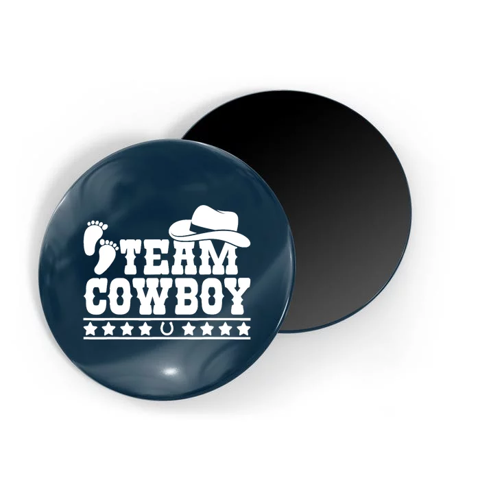 Team Cowboy Baby Gender Reveal Outfit Team Boy Gender Reveal Magnet