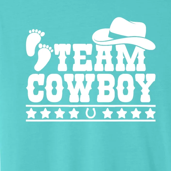 Team Cowboy Baby Gender Reveal Outfit Team Boy Gender Reveal ChromaSoft Performance T-Shirt