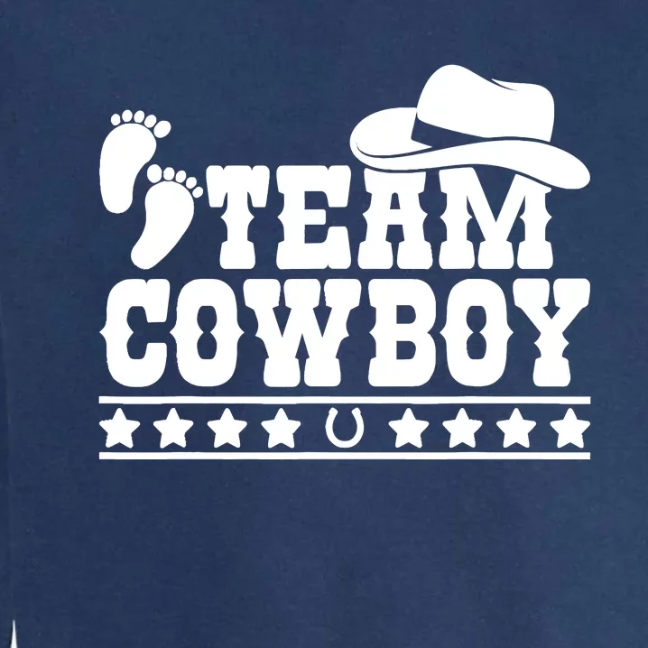 Team Cowboy Baby Gender Reveal Outfit Team Boy Gender Reveal Garment-Dyed Sweatshirt