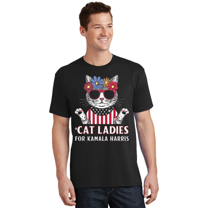 This Childless Cat Lady Ladies Is Voting Kamala Usa Vote T-Shirt