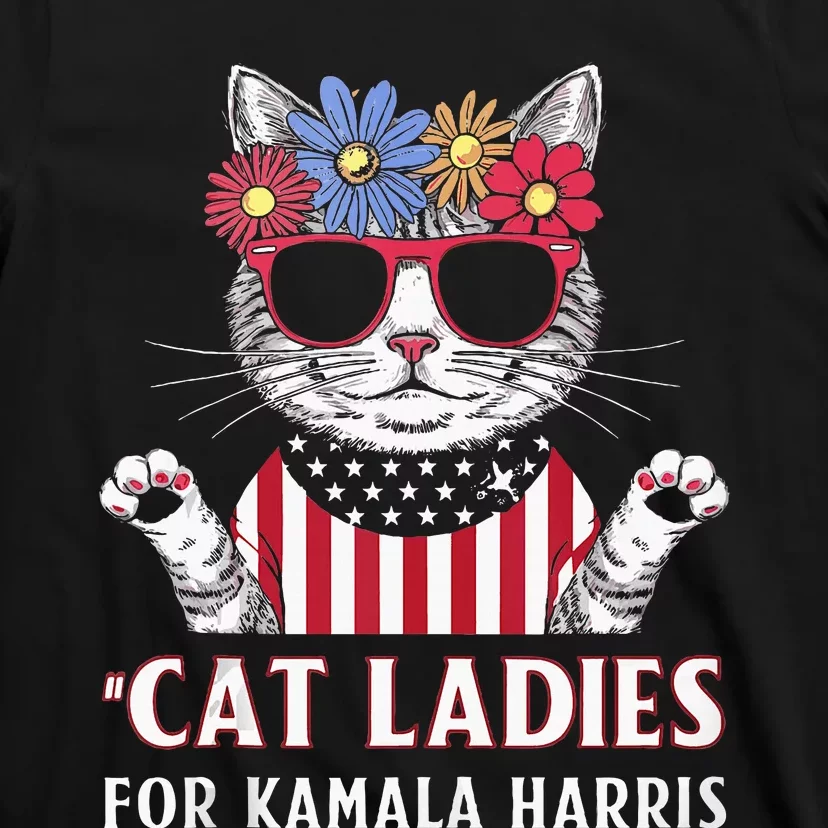 This Childless Cat Lady Ladies Is Voting Kamala Usa Vote T-Shirt