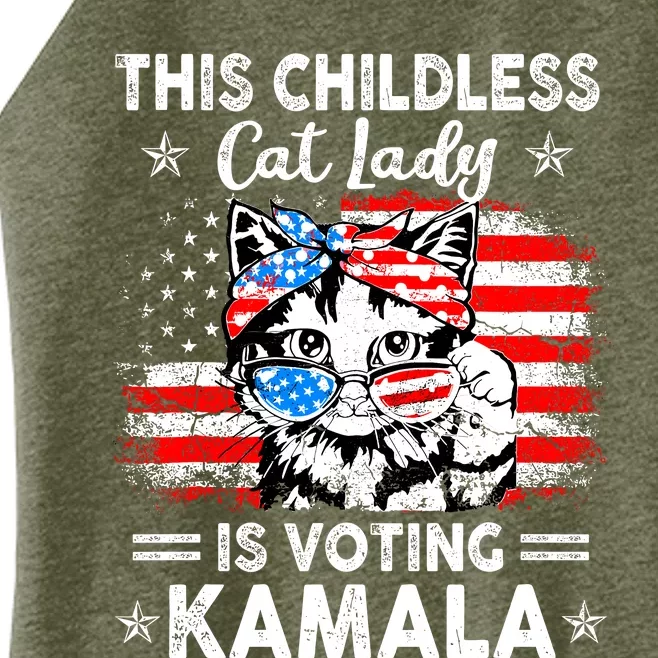 This Childless Cat Lady Is Voting Kamala Women’s Perfect Tri Rocker Tank