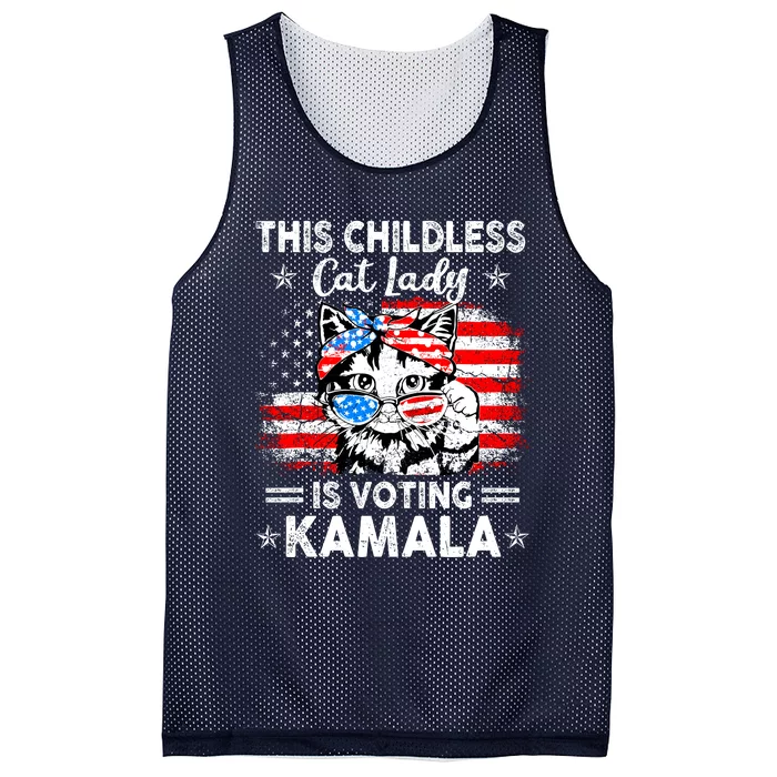 This Childless Cat Lady Is Voting Kamala Mesh Reversible Basketball Jersey Tank