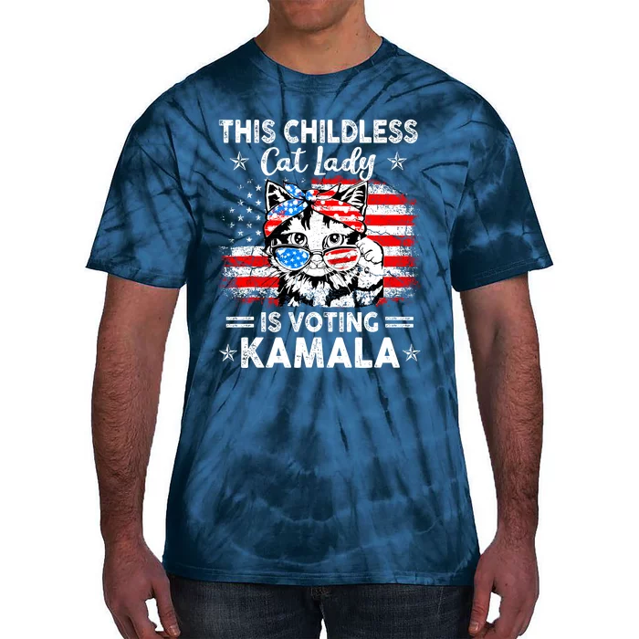 This Childless Cat Lady Is Voting Kamala Tie-Dye T-Shirt