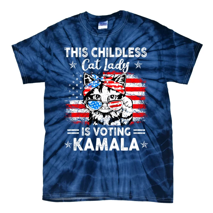 This Childless Cat Lady Is Voting Kamala Tie-Dye T-Shirt