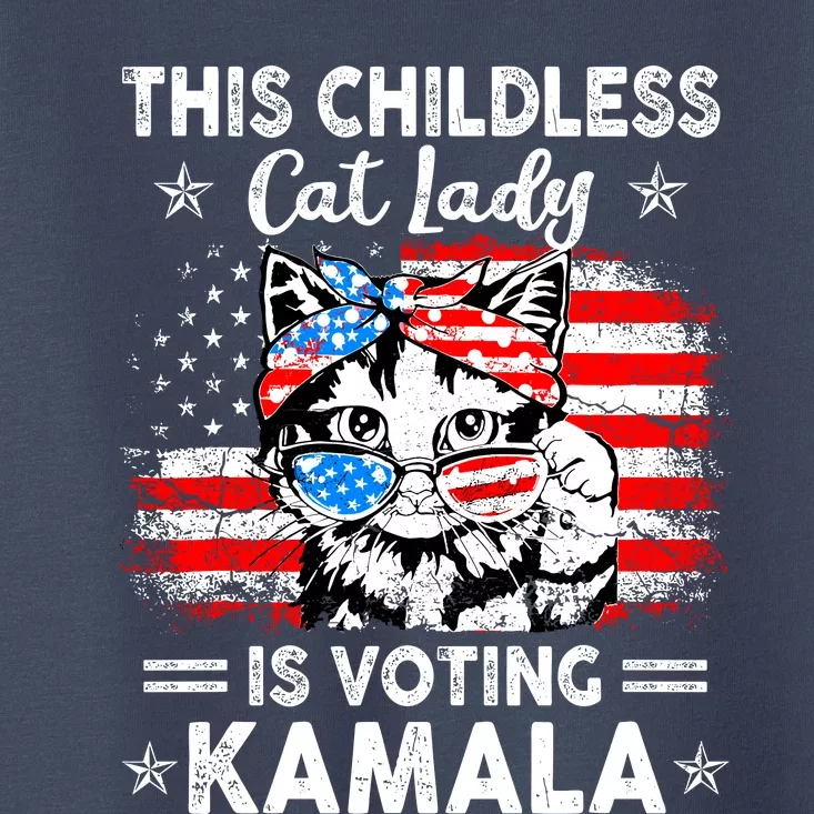 This Childless Cat Lady Is Voting Kamala Toddler T-Shirt