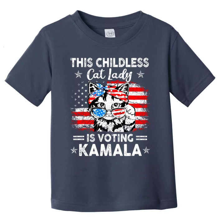 This Childless Cat Lady Is Voting Kamala Toddler T-Shirt